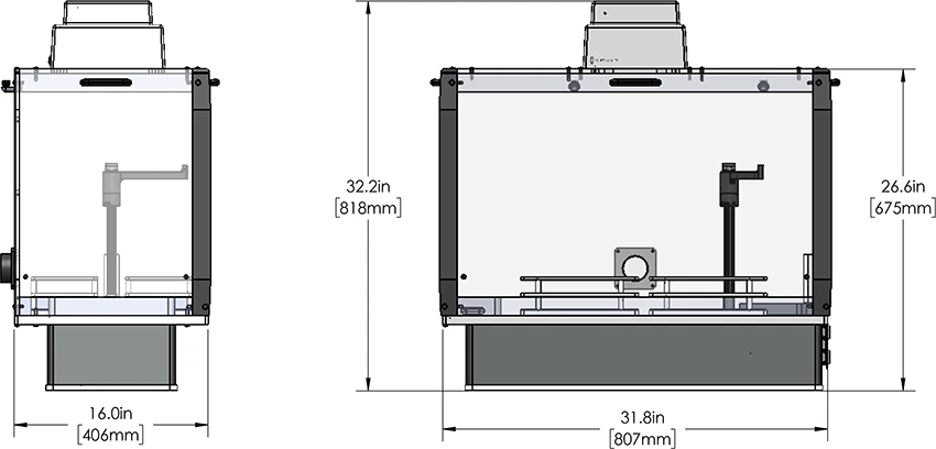 Dimensions for 4DXW Autosamplers