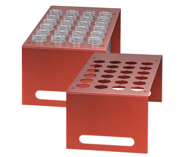 24 Position PFA Coated Stainless Steel TransRack
